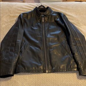 Kenneth Cole Reaction Men’s Leather Racing Jacket